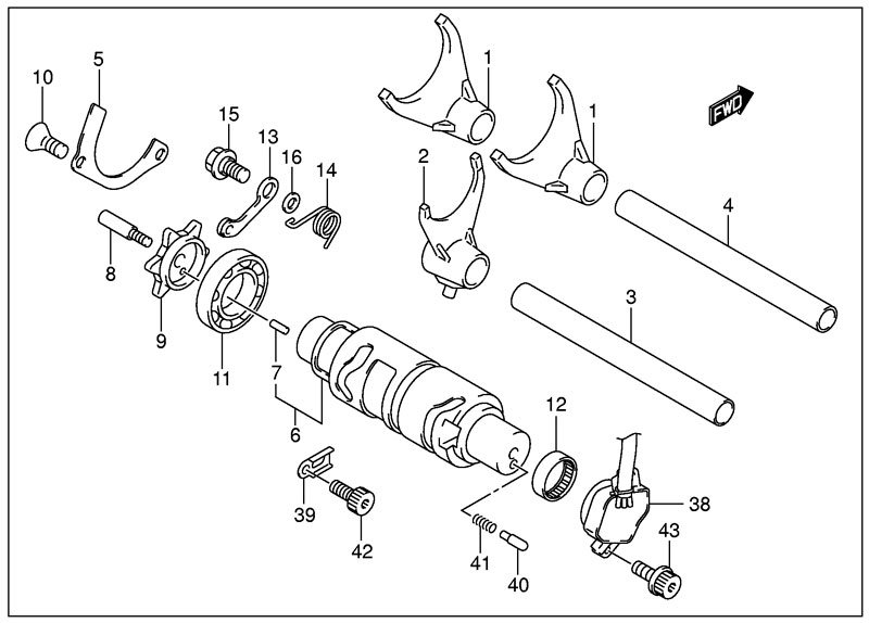 Vaihdemekanismin Jousi Suzuki - OEM