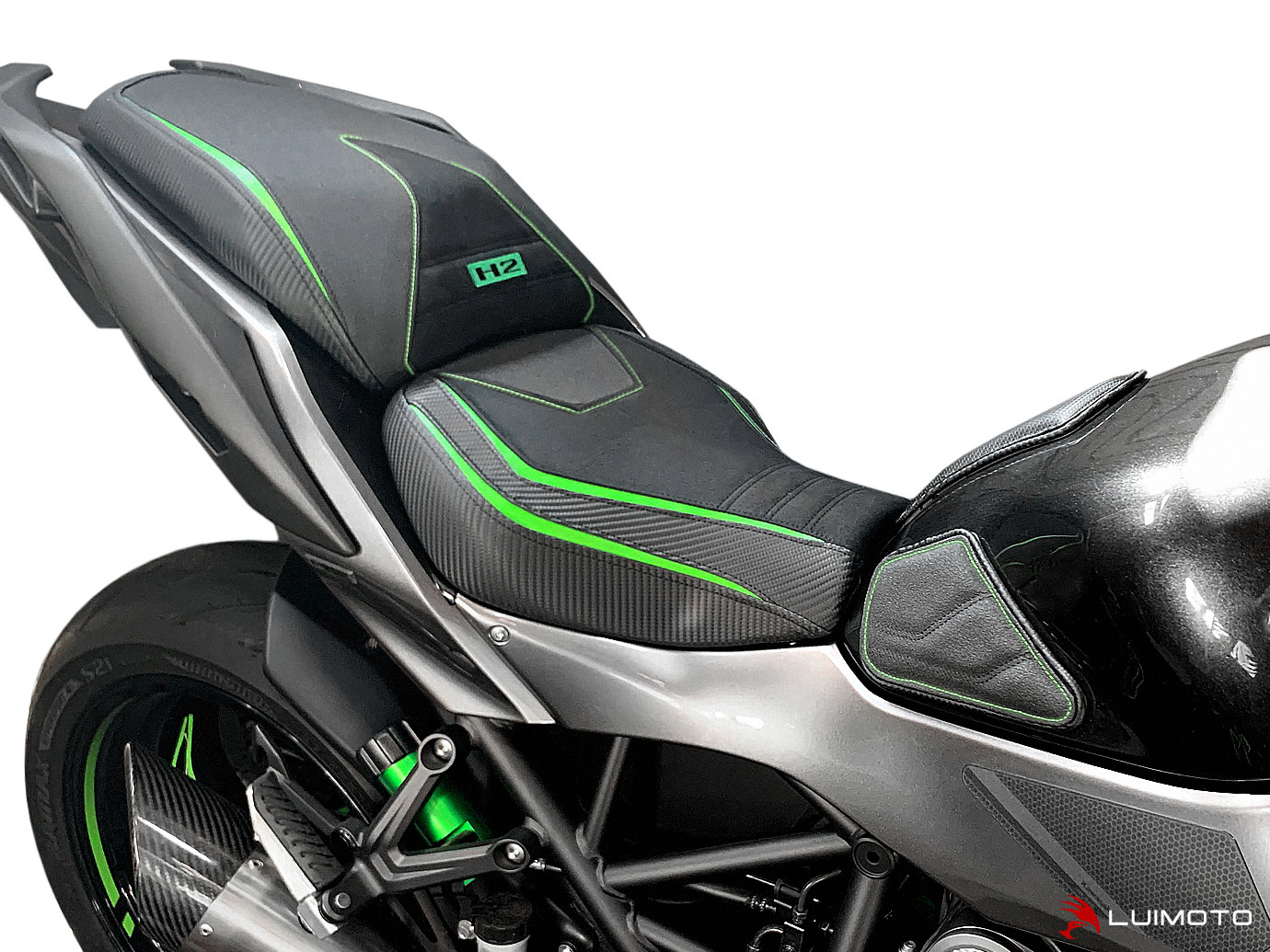 Satulanpäällinen Kawasaki H2 SX 2018-2020 Etu Sport Edition - Luimoto