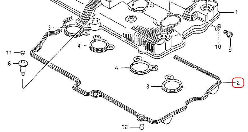 Venttiilikopantiiviste Suzuki GSX-R 1100 1988-1992, GSF 1200 Bandit 1996-2006 - OEM