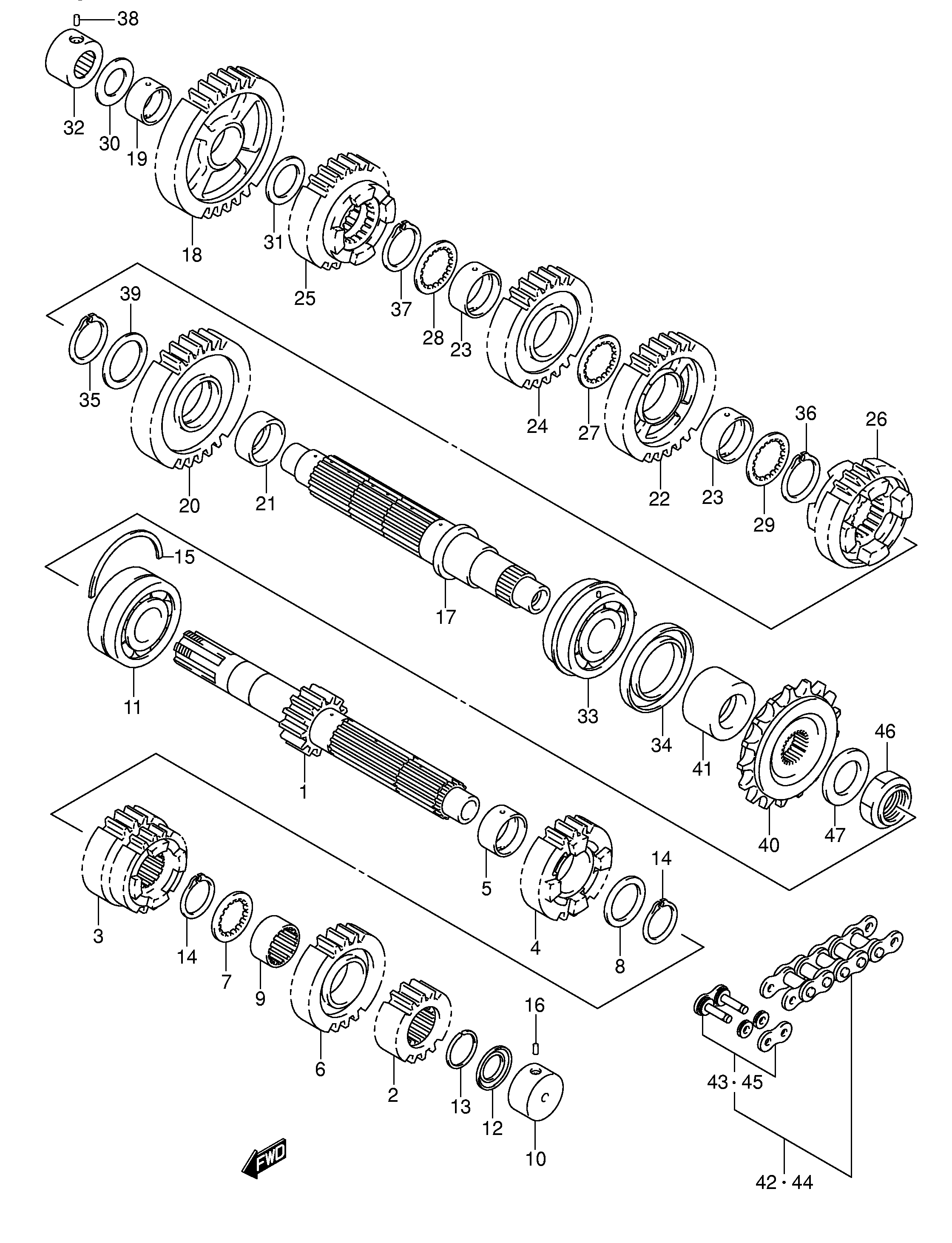 Vaihteistonratas 2nd. (NT:16) Suzuki Hayabusa 1999-2007 - OEM