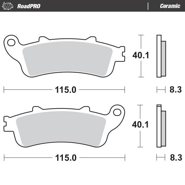Jarrupalat Etu Honda CBR 1100 XX, VFR 800, X-11, ST 1100/1300, XL 1000, VTX 1800, GL 1800 RoadPRO Ceramic  - Moto-Master