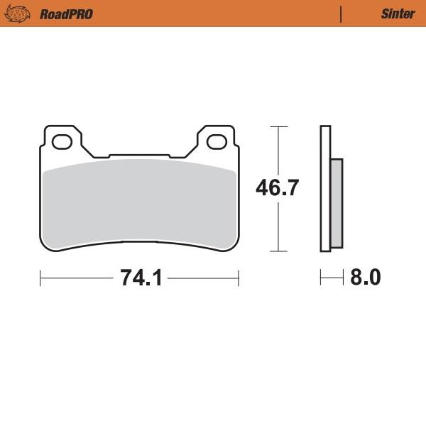 Jarrupalat Etu Honda CBR 1000 RR 2004-2013, CBR 600 RR 2005-2017, VFR 800, CB 1300 RoadPRO Sintered - Moto-Master