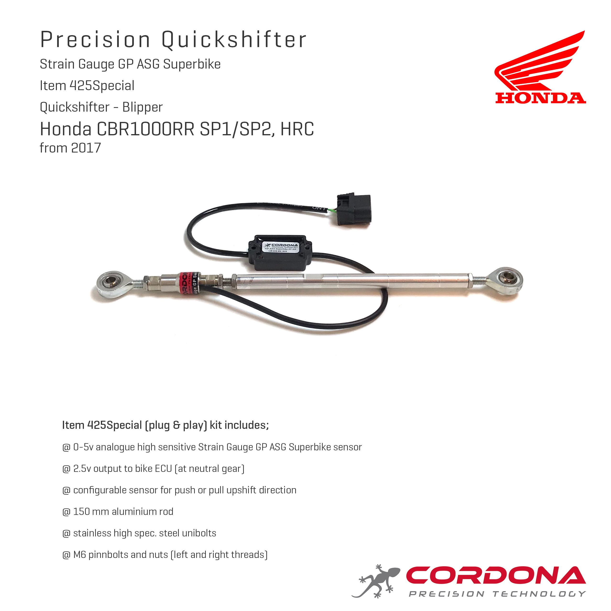 GP Quickshifter Blipper Honda CBR 1000 RR 2017-2022 - Cordona