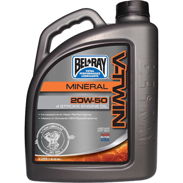 V-Twin Mineraali 20W/50 4 L - Bel-Ray