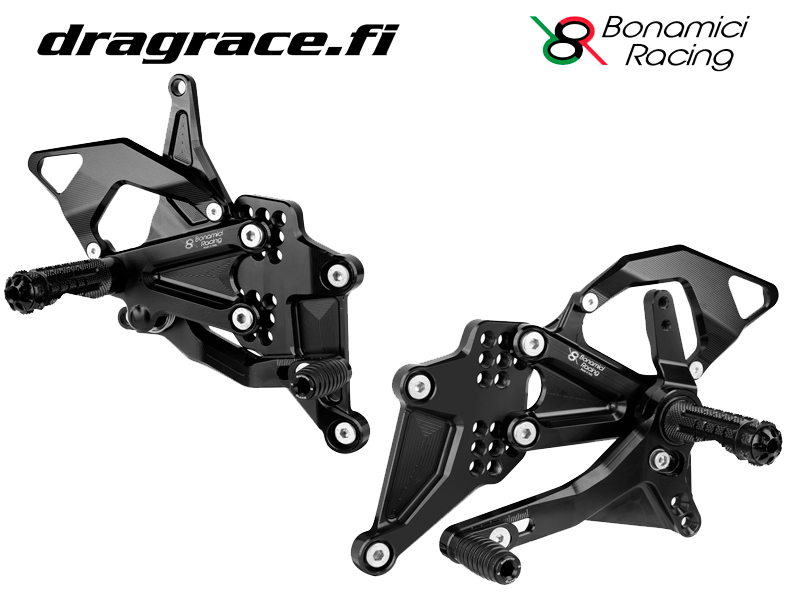 Jalkatappisarja Kawasaki ZX-6R 2020-2025 "PRO" Normaali Sekä Käänteinen Vaihdekaavio - Bonamici Racing
