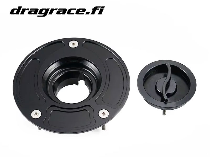 Tankinkorkki Suzuki Hayabusa 2008->, GSX-R 600/750/1000, SV 650/1000, GSF 650/1250, GSR 600 Musta - Dragrace.fi