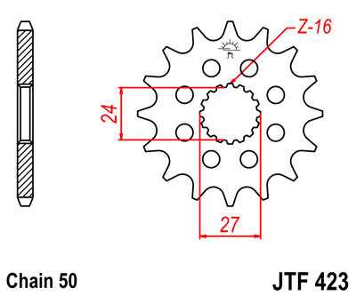 Eturatas Suzuki Hayabusa 2008->, B-King 2008-2011, GSX-R 1000 2009-2016 (530-jako) - JT Sprockets