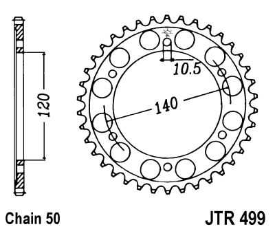 Takaratas Suzuki Hayabusa 1999-2007, TL 1000 R/S 97-03, GSX-R 750 96-97, Kawasaki ZZR 600 90-04 (530-jako)