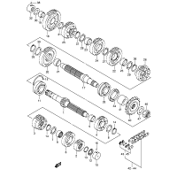 Vaihteistonratas 2nd. (NT:16) Suzuki Hayabusa 1999-2007 - OEM