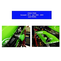 Crash Pads Kawasaki ZX-6R 2003-2004 - PP Tuning