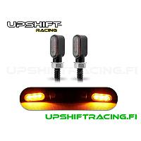 Vilkkupari Alumiini 52mm LED Musta - Upshift Racing