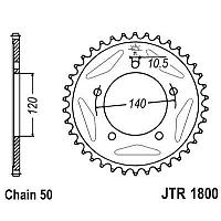 Takaratas Suzuki Hayabusa 2008->, GSX-R 1000 2001-2008, SV 1000 2003-2007, B-King (530-jako) Teräs - JT Sprockets