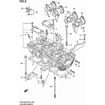 Kannentiiviste Suzuki GSX 1400 2001-2007 - OEM