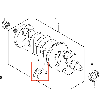 Kampiakselin Päittäislaakeri  Suzuki Hayabusa 1999->, B-King 2008-2011 - OEM