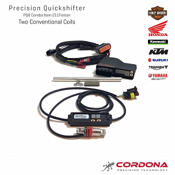 Precision Quickshifter 8 Combo Strain Gauge Quickshifter Kytkimellä, Yleismalli (4-syl./2-Puolaisiin) - Cordona