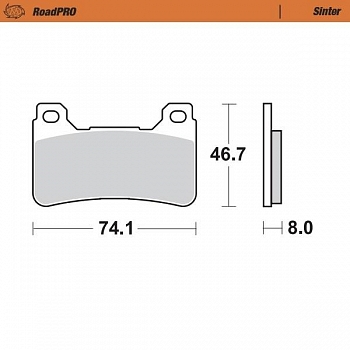 Jarrupalat Etu Honda CBR 1000 RR 2004-2013, CBR 600 RR 2005-2017, VFR 800, CB 1300 RoadPRO Sintered - Moto-Master 1