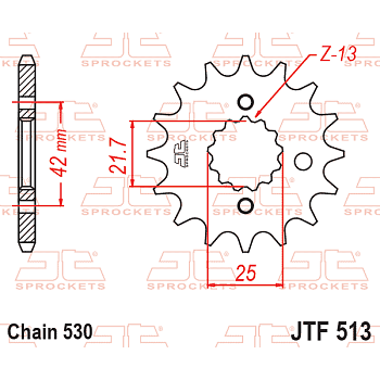 Eturatas Suzuki Hayabusa 99-07, GSX-R 1000 01-08, GSX-R 750/1100, GSF/SV/TL/RF, Kawasaki ZX-9R 94-01 (530-jako) - JT Sprockets