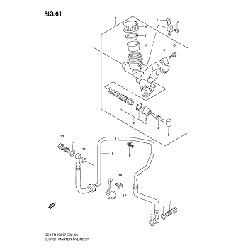 Kytkinpääsylinterin Korjaussarja Suzuki GSX-R 1000 2007-2008 - OEM 1