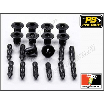 Push-Pin Katekiinnike 6 mm Reiälle, Nylon (10 kpl) - Pro-Bolt