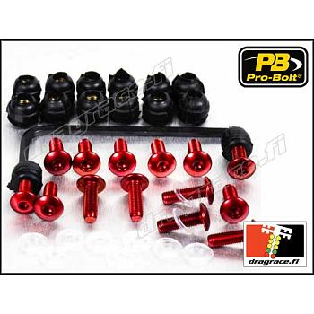 Katteenlasinpulttisarja (14 kpl), Ducati 748, 916, 996, 998 Alumiinia - Pro-Bolt