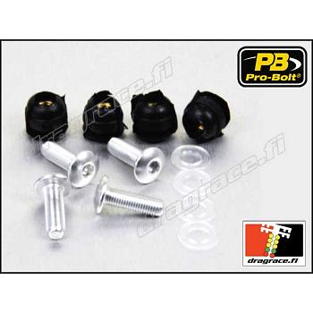 Katteenlasinpulttisarja (7 kpl), Aprilia, Ducati, Cagiva Alumiinia - Pro-Bolt